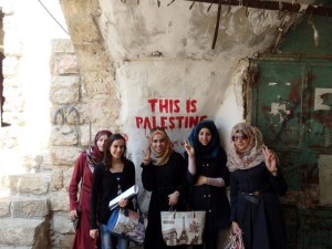 Some of our students on a field trip to the Old City of Hebron